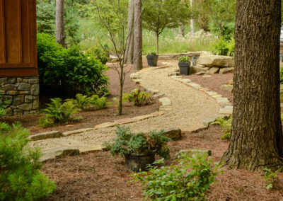 Beautifully designed unique landscaping in Ohio with vibrant flowers