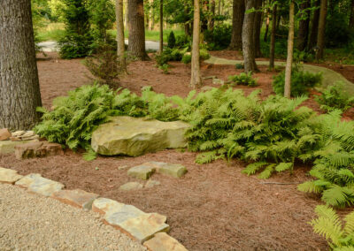 Beautifully designed unique landscaping in Ohio with vibrant flowers