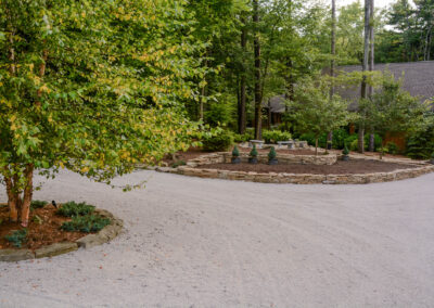 Beautifully designed unique landscaping in Ohio with vibrant flowers